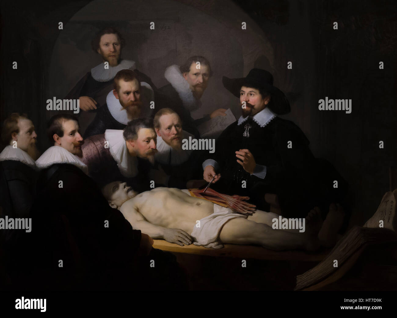 The Anatomy Lesson of Dr Nicholas Tulp, by Rembrandt, 1632, Royal Art Gallery, Mauritshuis Museum, The Hague, Netherlands, Europe Stock Photo