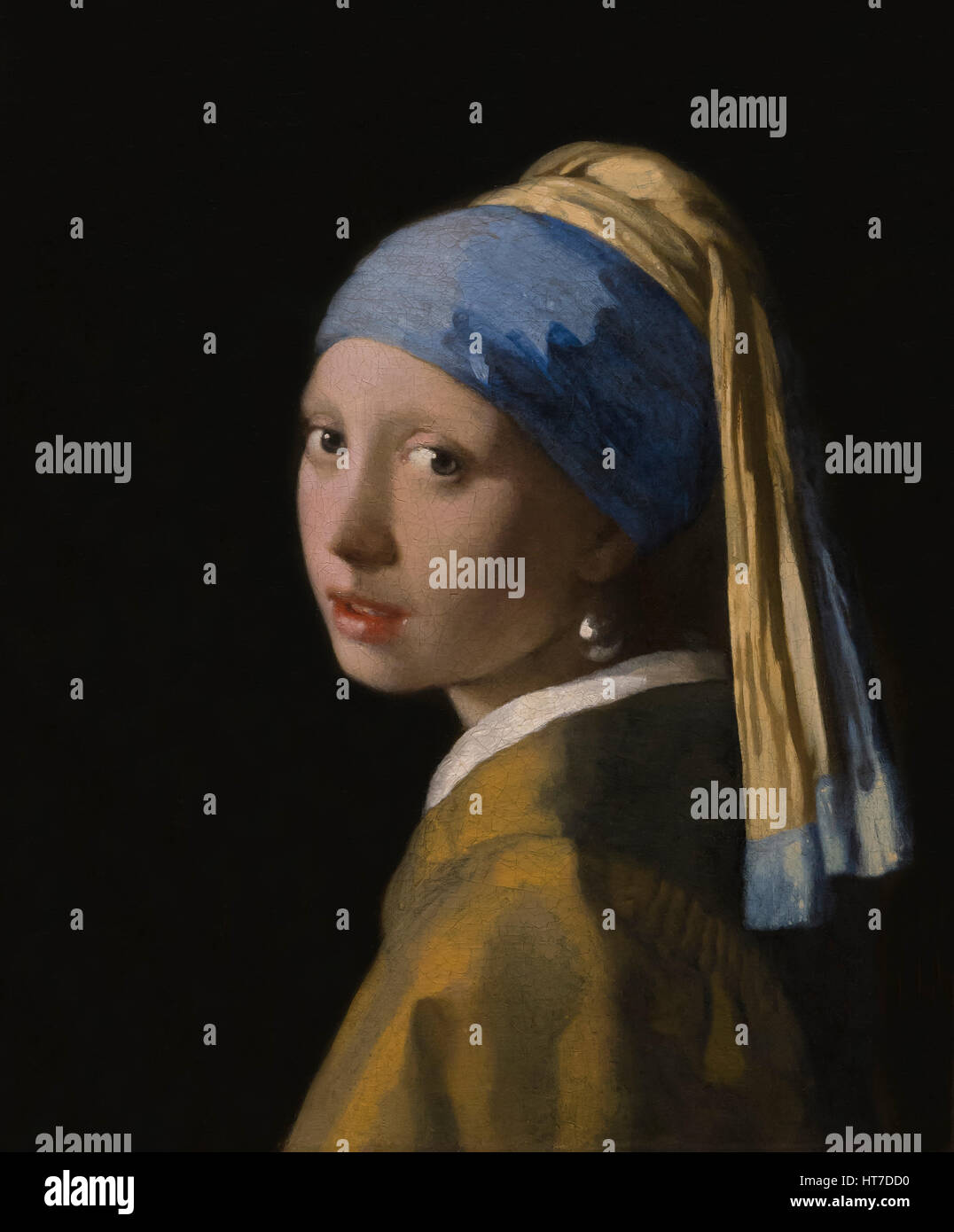 Girl with a Pearl Earring, by Johannes Vermeer, circa 1665, Royal Art Gallery, Mauritshuis Museum, The Hague, Netherlands, Europe Stock Photo