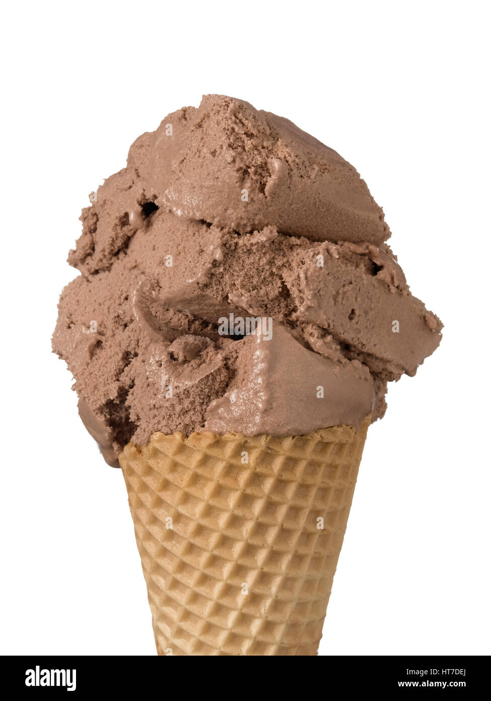 Chocolate Ice Cream with cone Stock Photo Alamy
