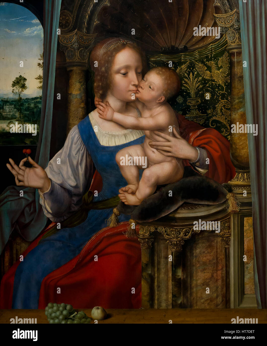Madonna and Child, by Quentin Massys, circa 1525, Royal Art Gallery, Mauritshuis Museum, The Hague, Netherlands, Europe Stock Photo