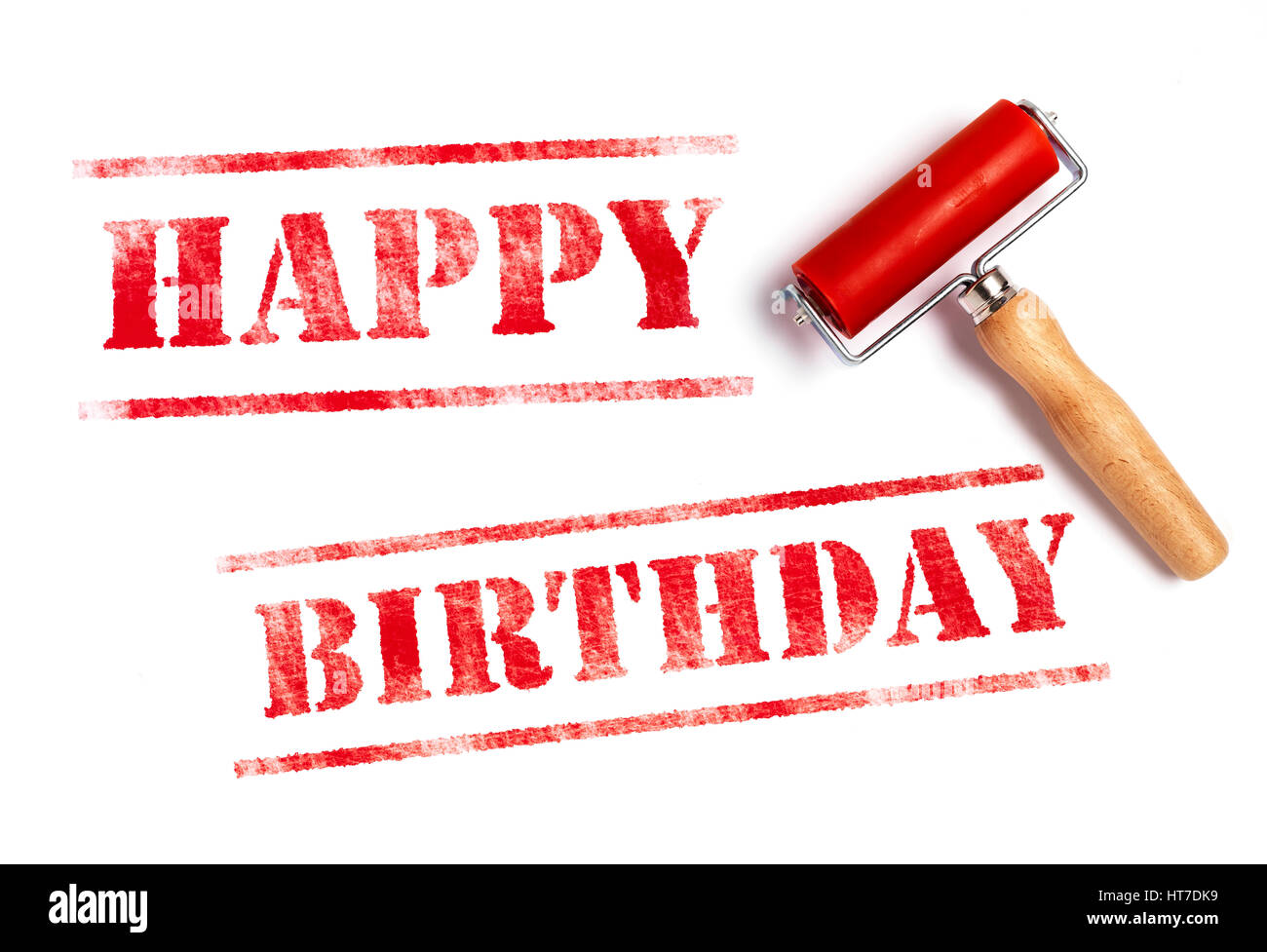 Happy birthday red stamp hi-res stock photography and images - Alamy
