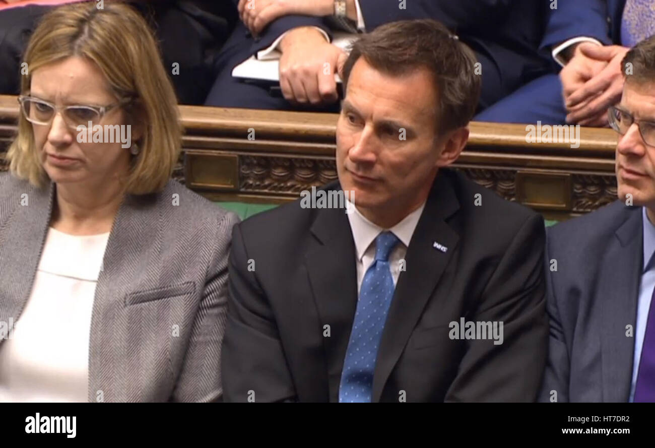 Health Secretary Jeremy Hunt during Prime Minister's Questions in the ...