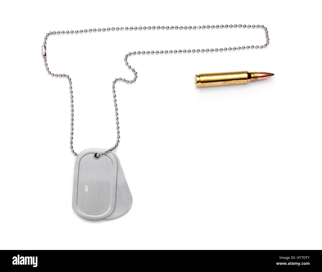 Isolated Dog Tag with bullet Stock Photo Alamy