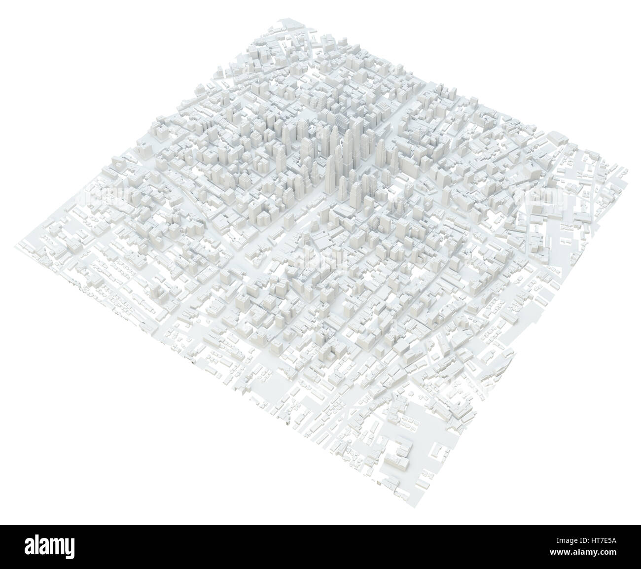Abstract cityscape 3d model isolated hi-res stock photography and ...