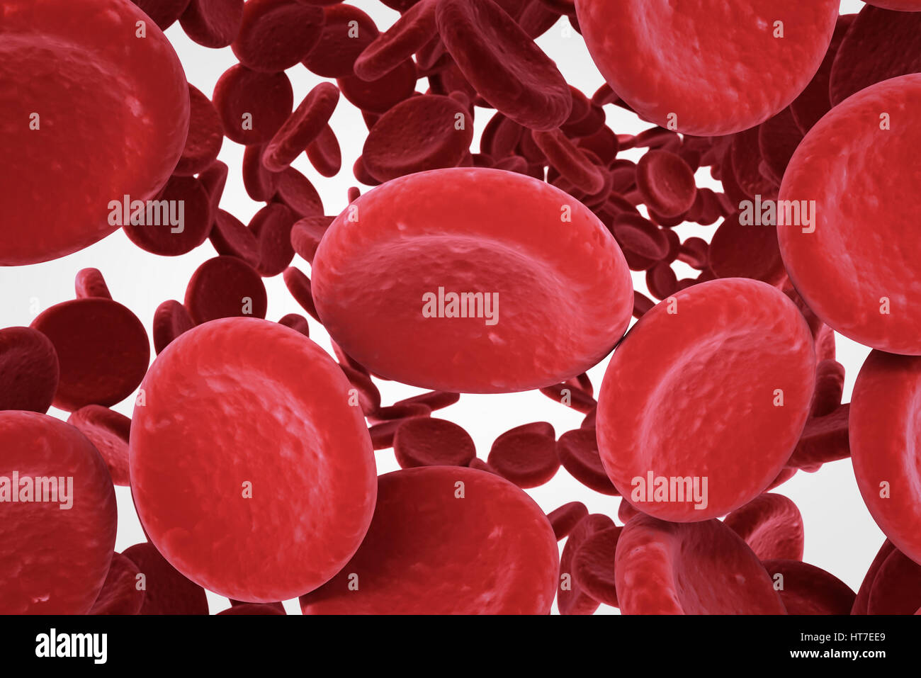 Blood Cells background, 3D illustration Stock Photo