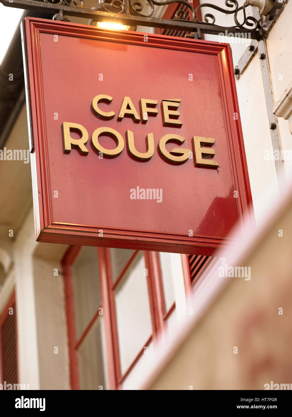 Cafe Rouge Sign Stock Photo