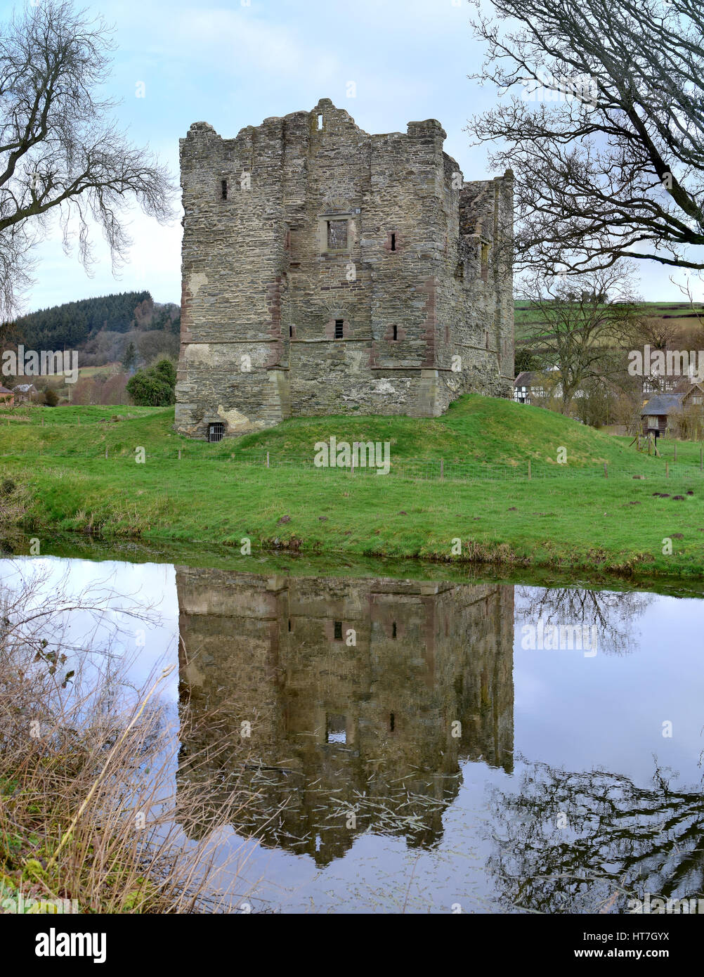 Hopton Castle Shropshire number 3642 Stock Photo