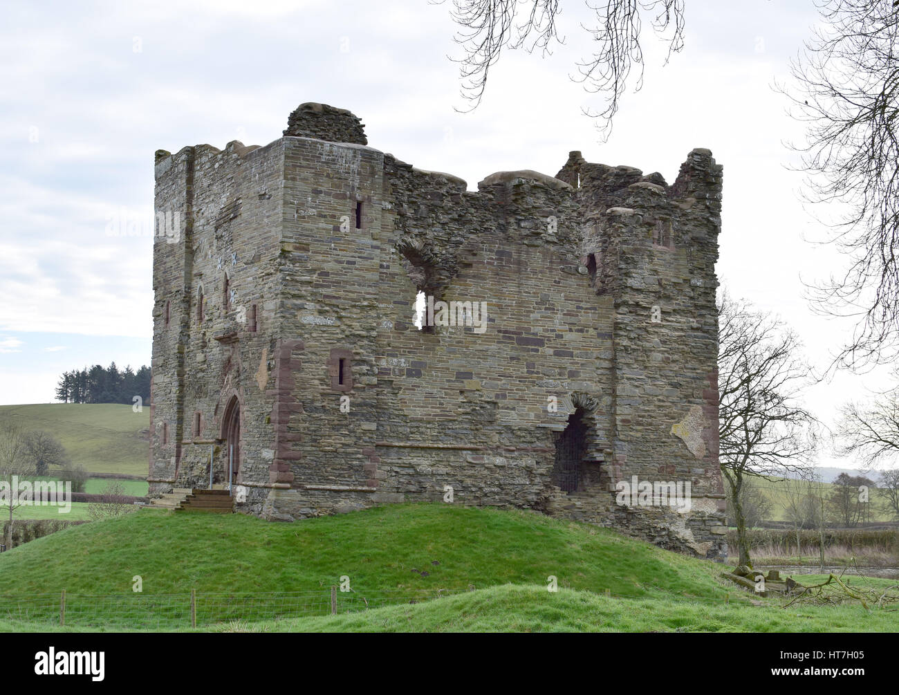 Hopton Castle Shropshire number 3645 Stock Photo