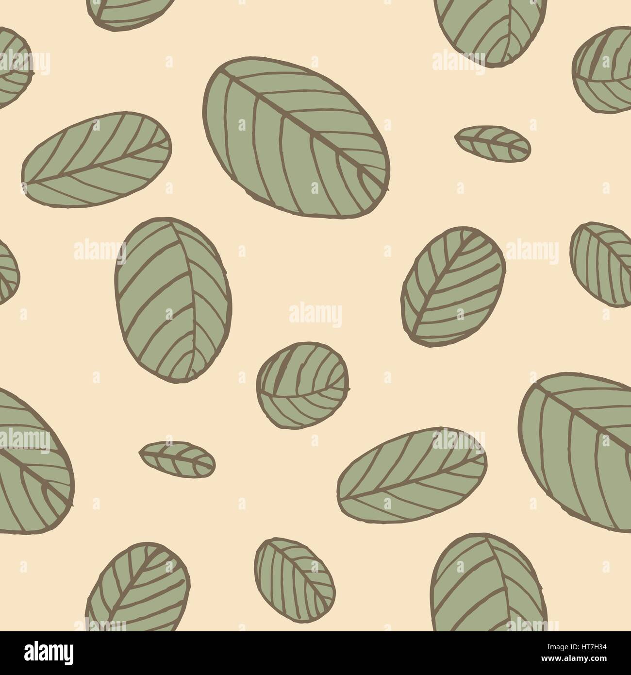 Hand drawn vector background with leaves Stock Vector Image & Art - Alamy