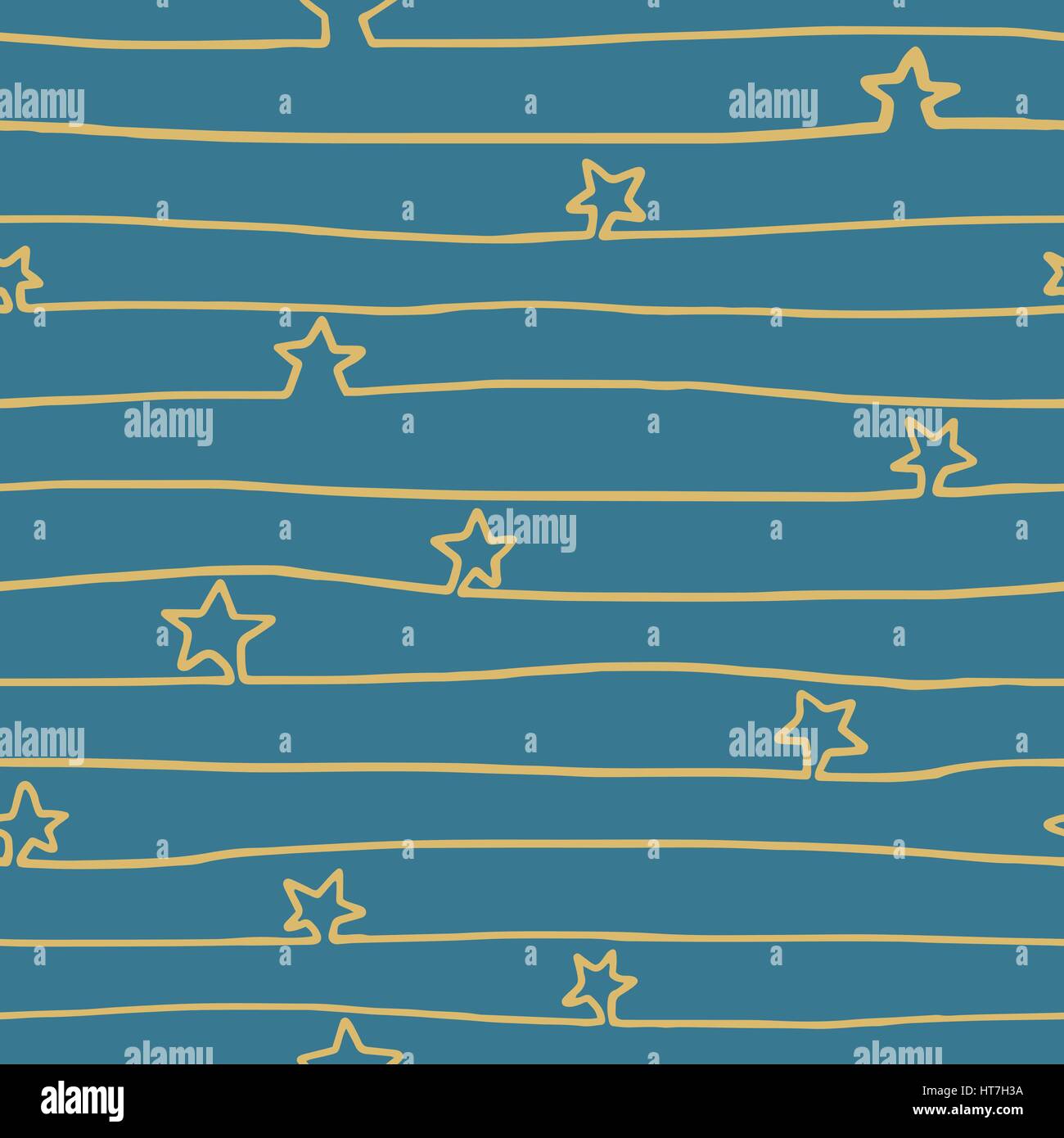 Cute Simple Hand Drawn Seamless Pattern With Untidy Lines Forming Stars Stock Vector Image Art 