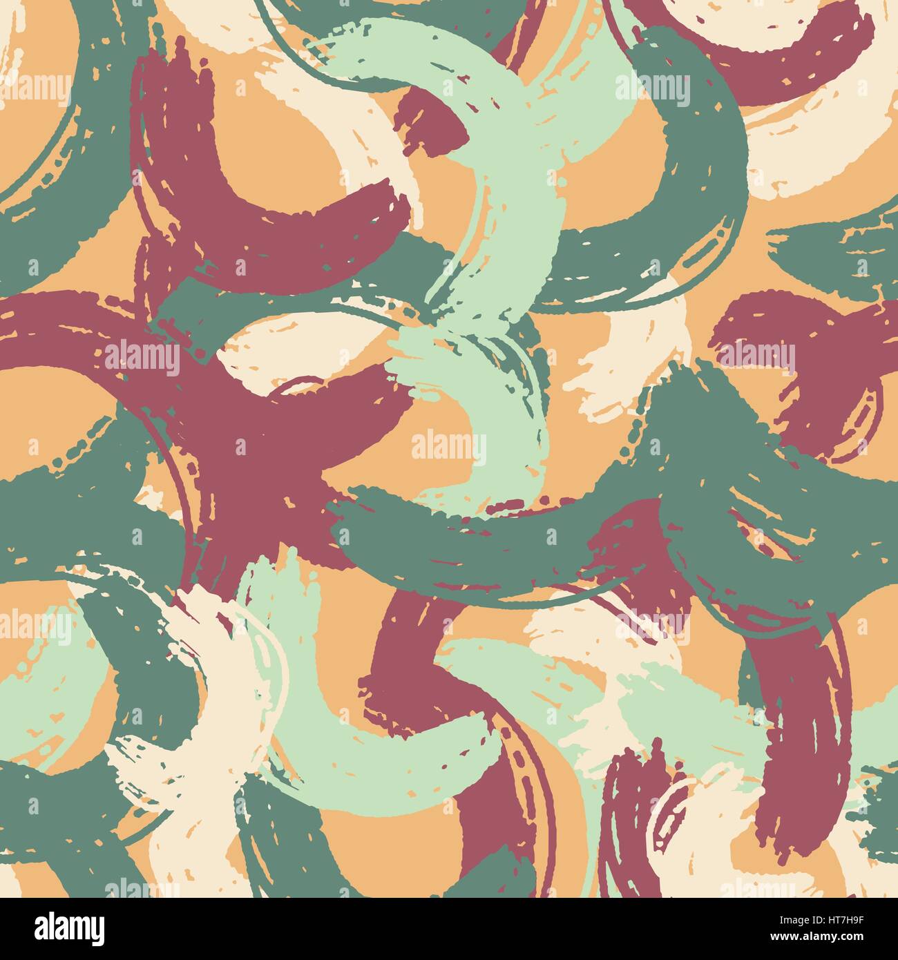 Seamless pattern with realistic paint splashes Stock Vector Image & Art ...