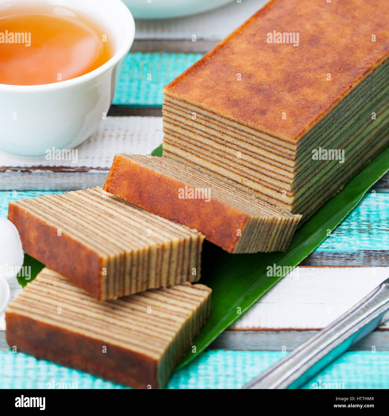 Traditional Indonesian Sweet Lapis Layer Cake Stock Photo 135391895