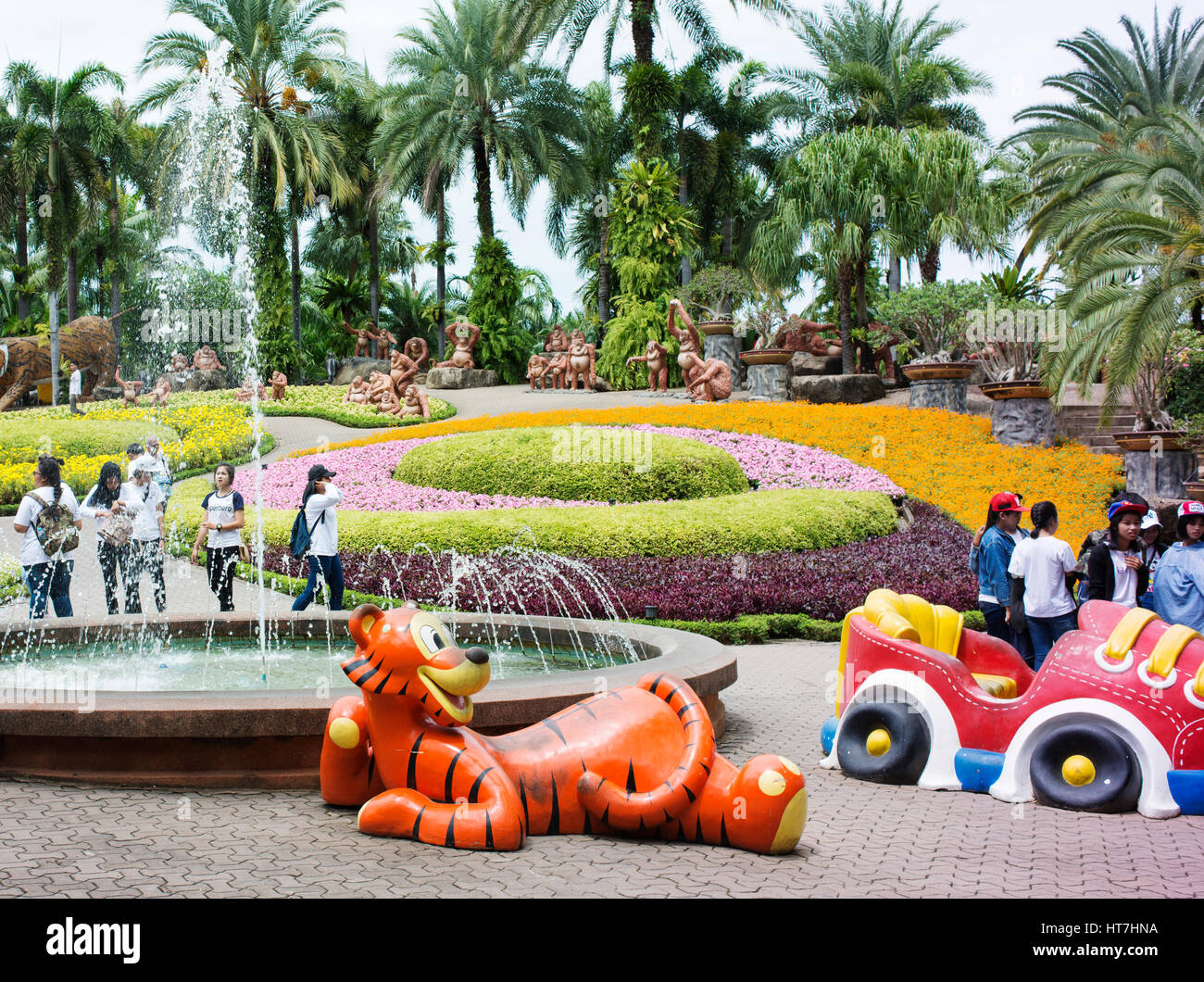 Nong Nooch Tropical Botanical Garden is a tourist attraction and scientific centre. Stock Photo