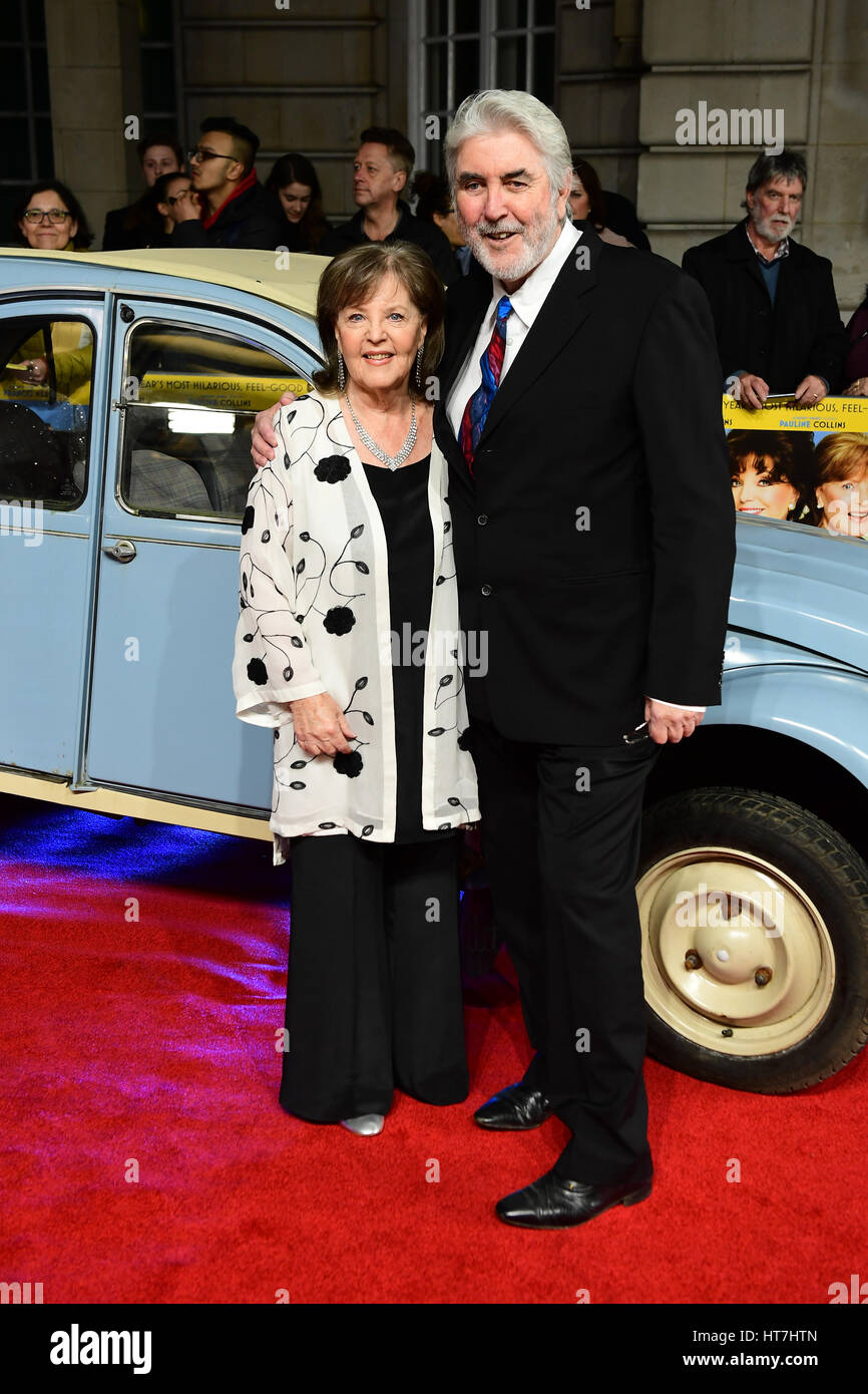 Pauline Collins and partner John Alderton attending The world Premiere of The Time of Their Lives at Curzon Mayfair, 38 Curzon Street, London. Stock Photo