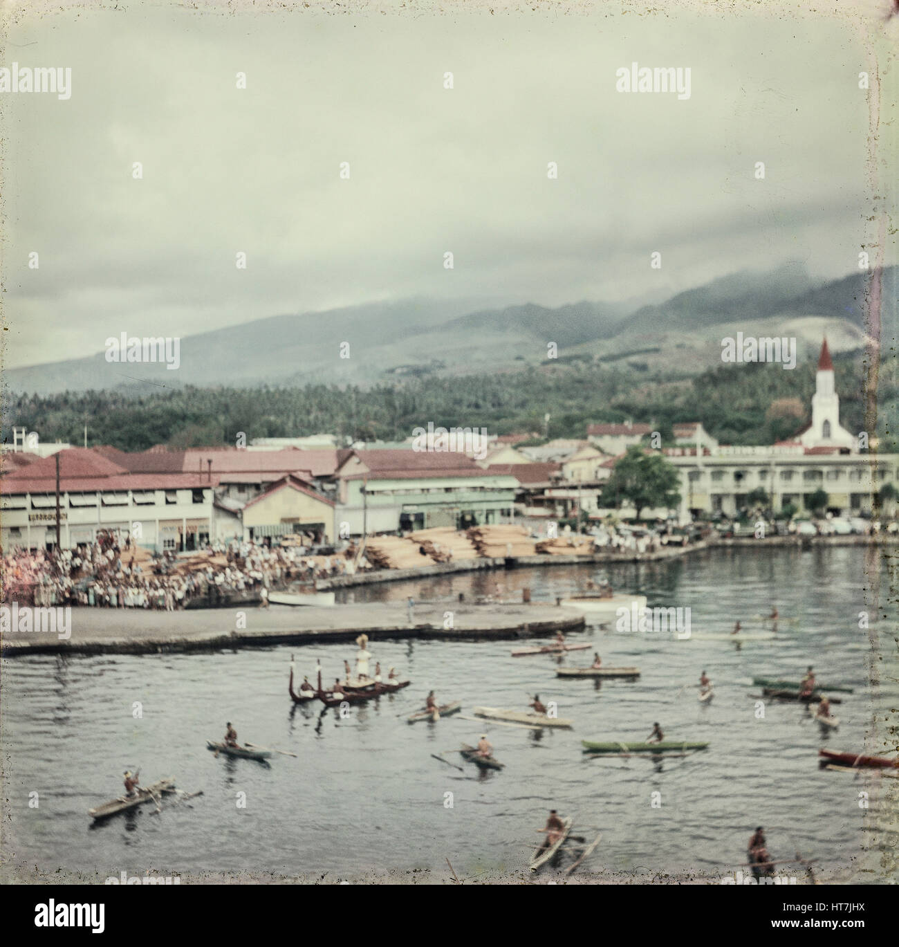 Elevated View Of Kayaks On The Water At A Resort Stock Photo Alamy