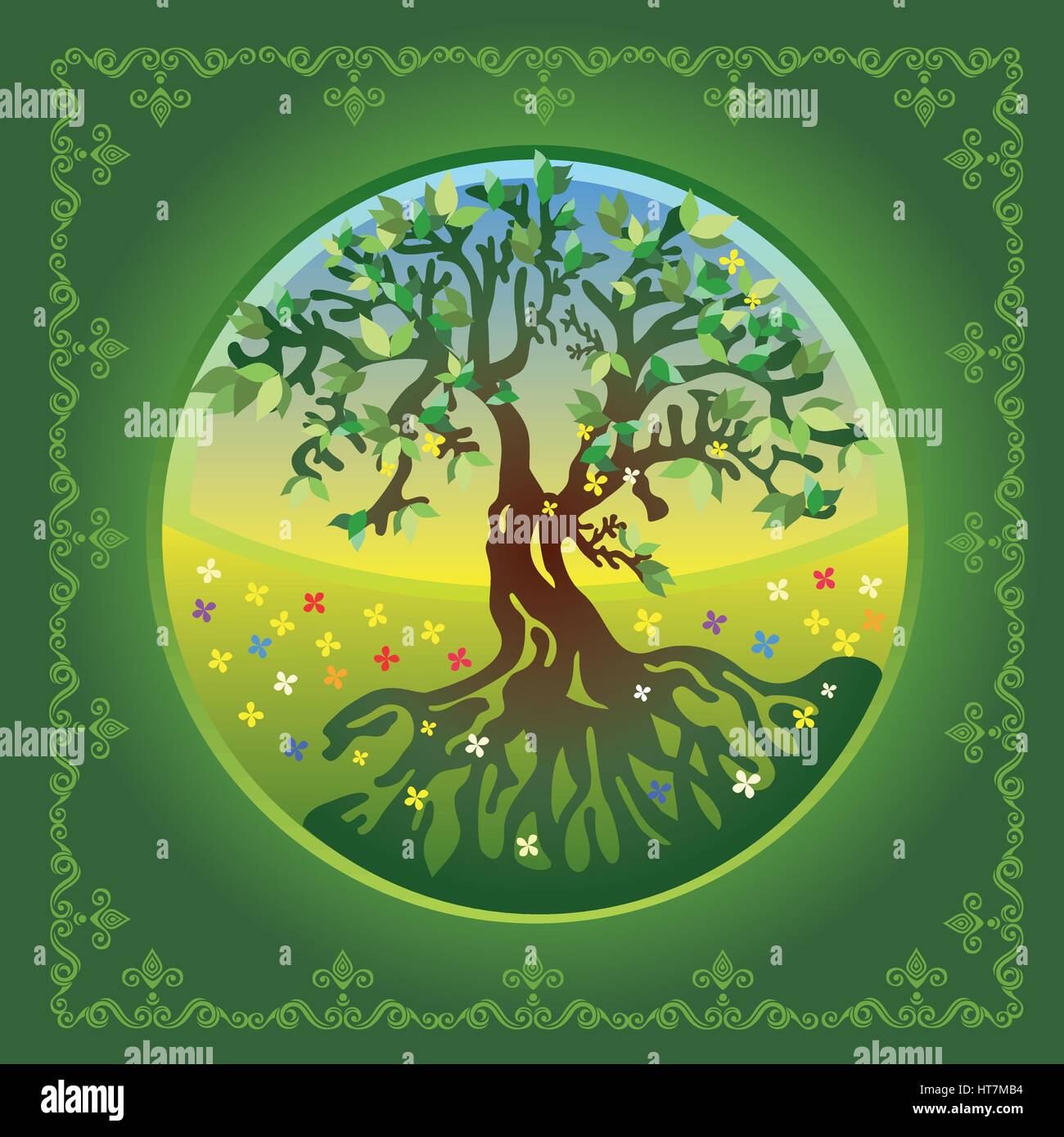 Vector Illustration of an Summer Background Stock Vector Image & Art ...