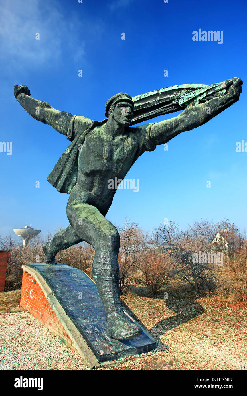 Statues of the Communist Era (examples of the 'socialist reallism') in the Memento Park, an open-air museum about 10 km SW of Budapest, Hungary. Stock Photo