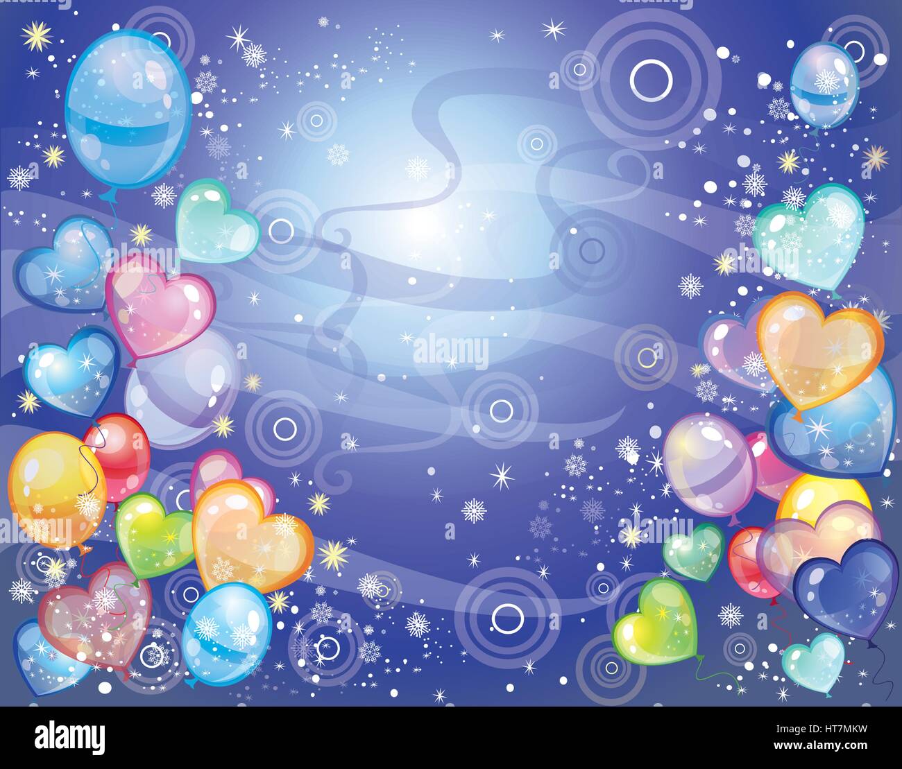 Vector background with balloons dark blue Stock Vector Image & Art - Alamy