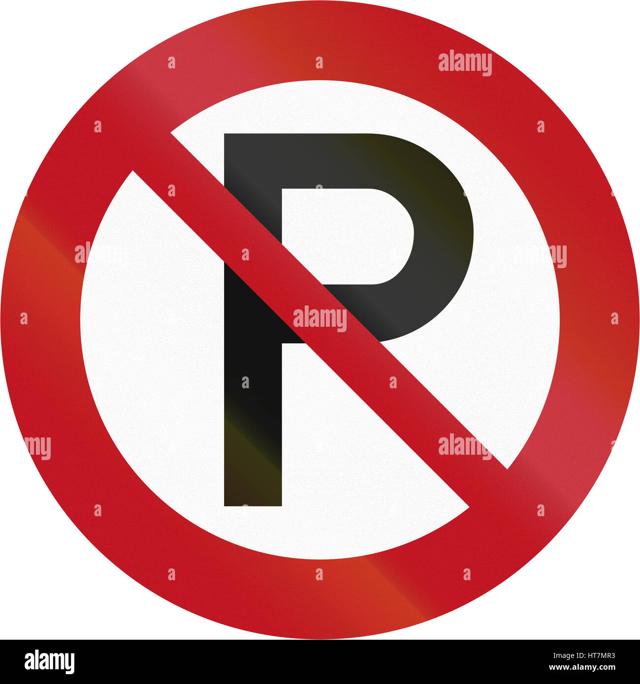 Sign Rp New Zealand road sign RP-1 - No parking Stock Photo - Alamy