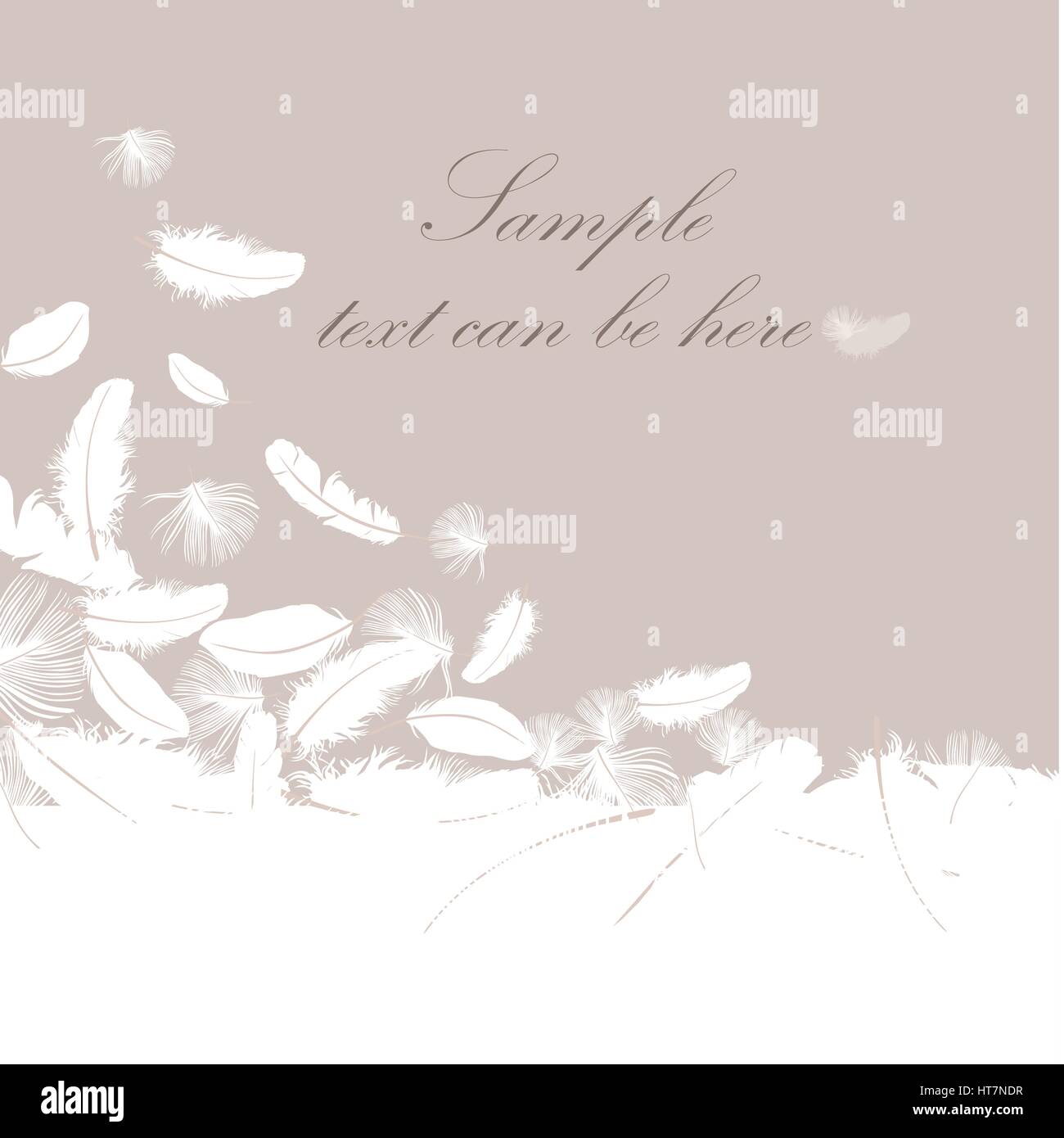 Feather background with copy space for text Stock Vector