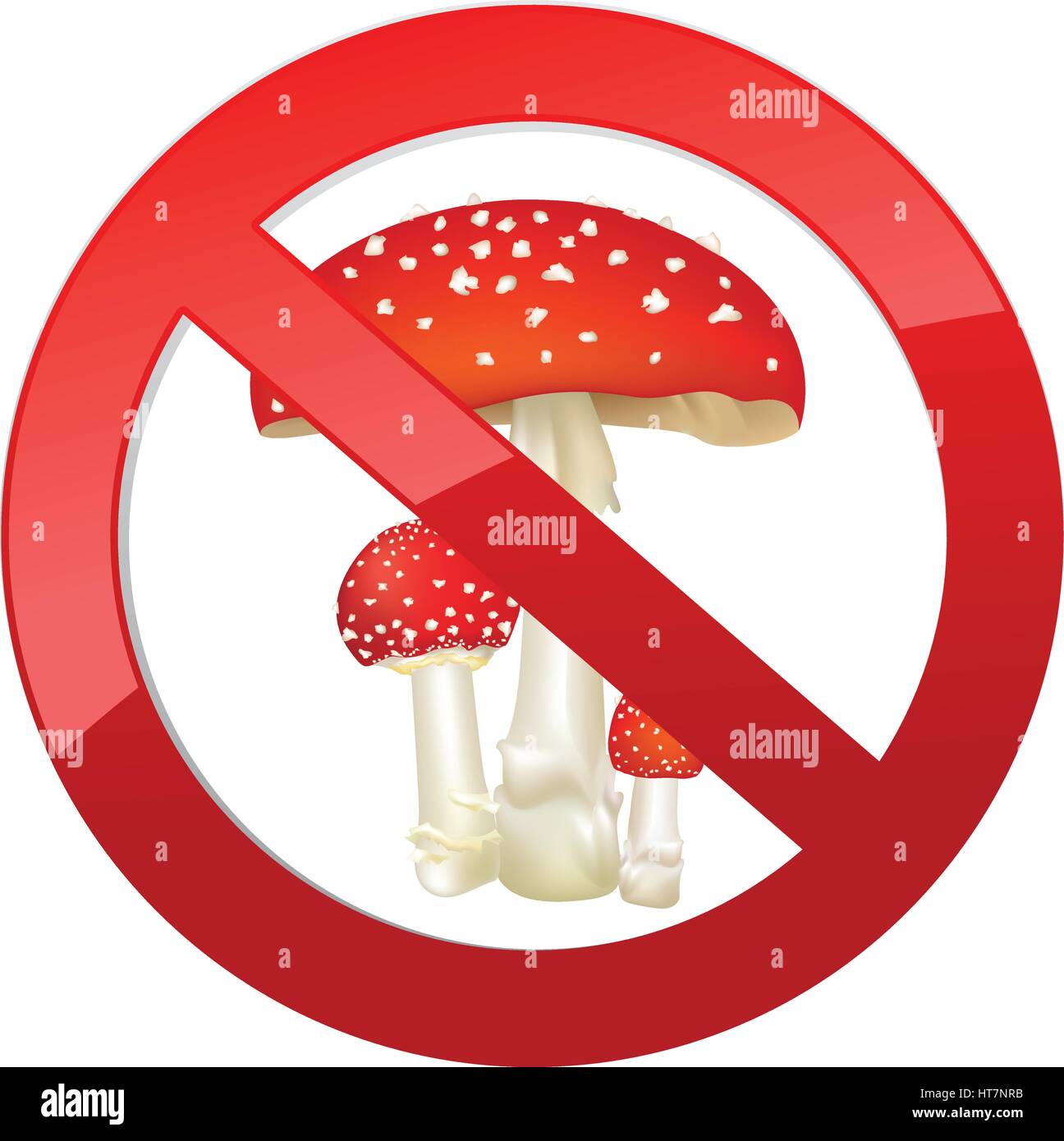 Red poison mushroom Stock Vector