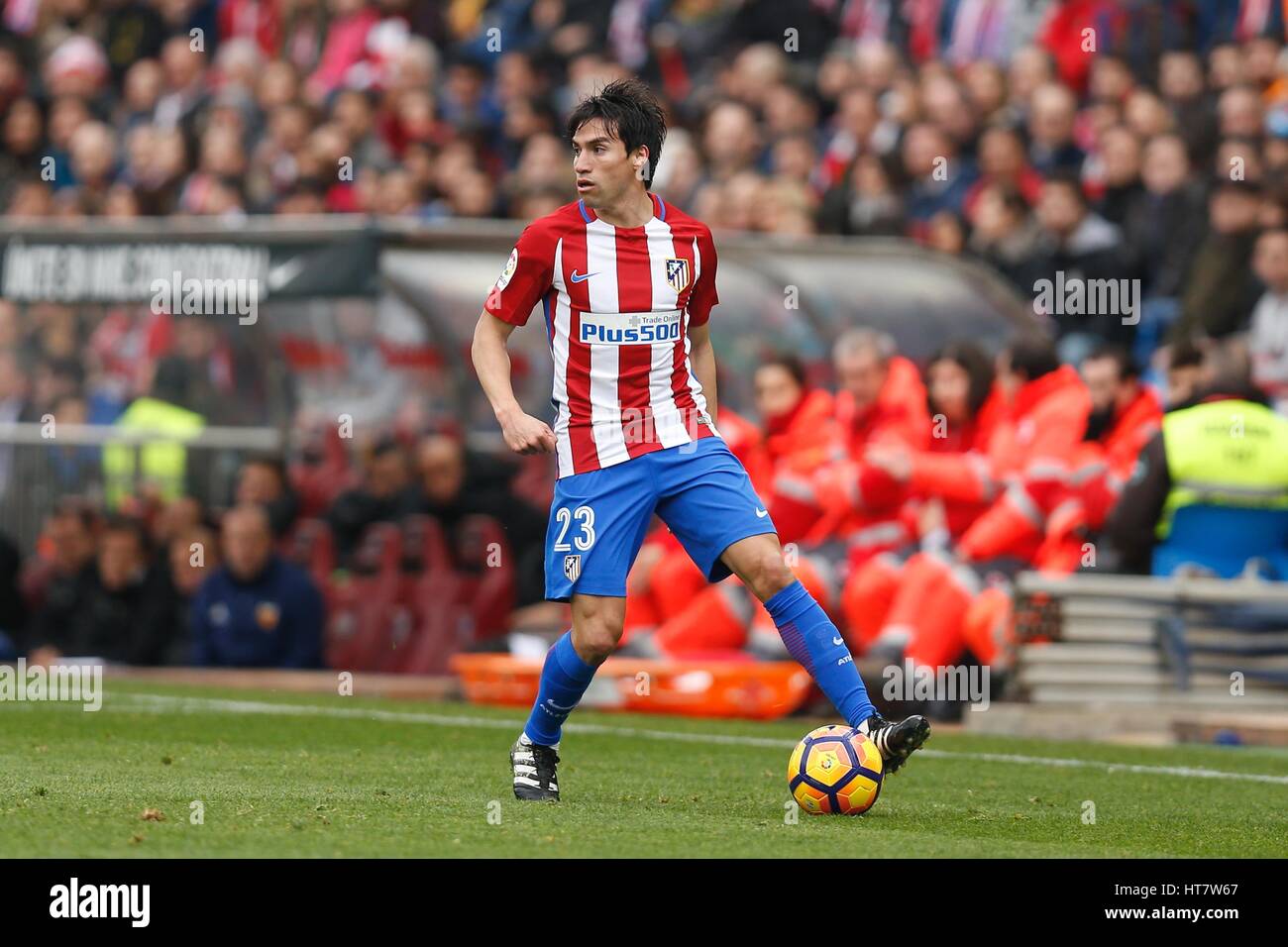 Madrid Spain 5th Mar 2017 Nicolas Gaitan Atletico Football Soccer Spanish La Liga Santander Match Between Atletico De Madrid 3 0 Valencia Cf At The Vicente Calderon Stadium In Madrid Spain Credit