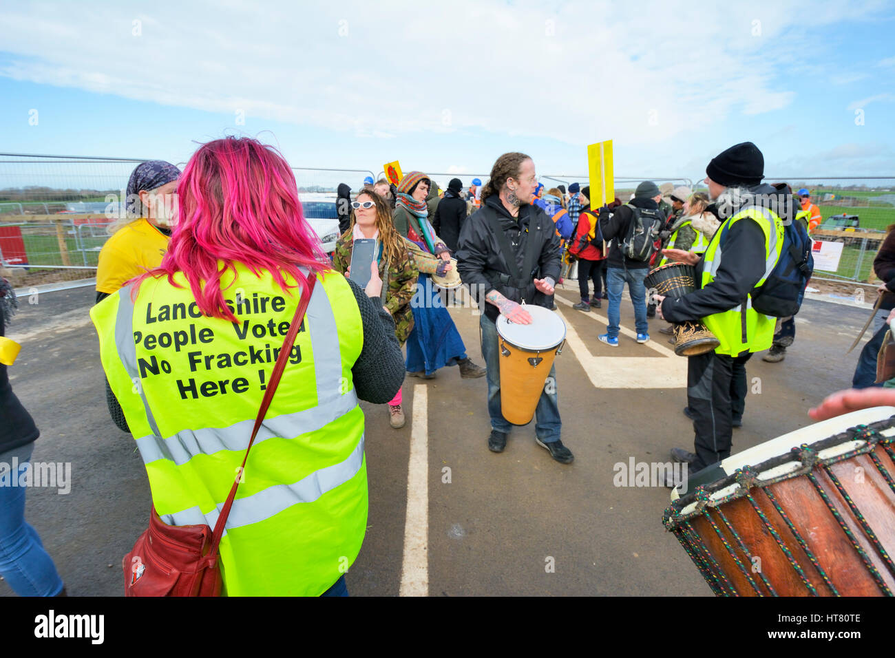 Little Plumpton, Blackpool, UK. 8th March 2017. Over 200 anti-fracking ...