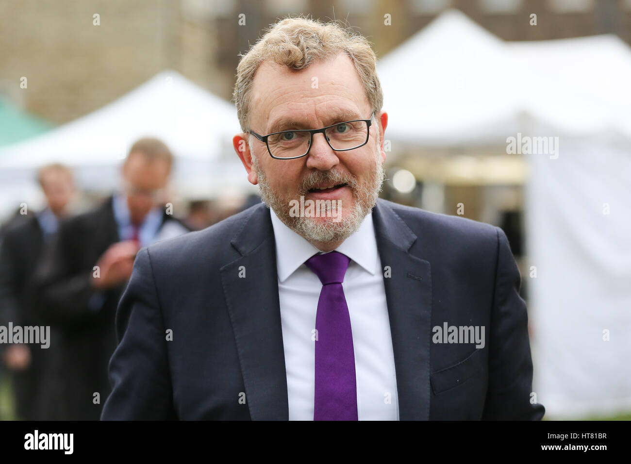 College Green, London, UK 8 Mar 2017 - David Mundell Secretary of State for Scotland on College Green on Budget Day Stock Photo