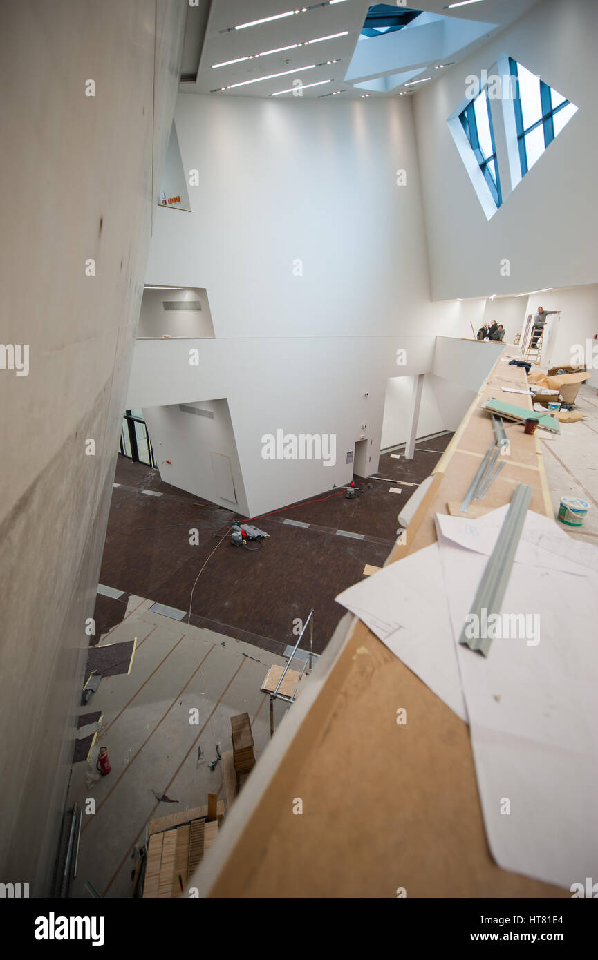 An interior shot of the Libeskind building at the Leuphana university in Lueneburg, Germany, 07