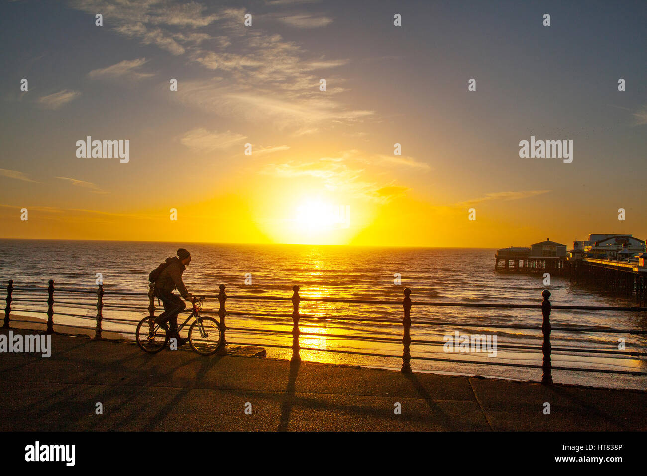 Blackpool Spring Blackpool north pier man hi-res stock photography and images - Alamy