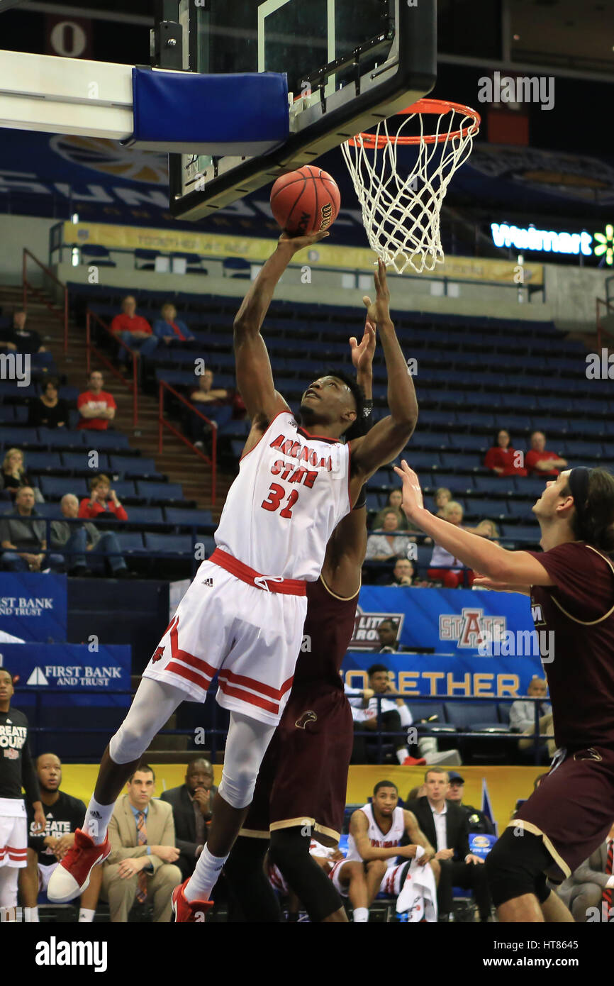 Overtime. 08th Mar, 2017. LA. UL Monroe defeated Arkansas State 73 70