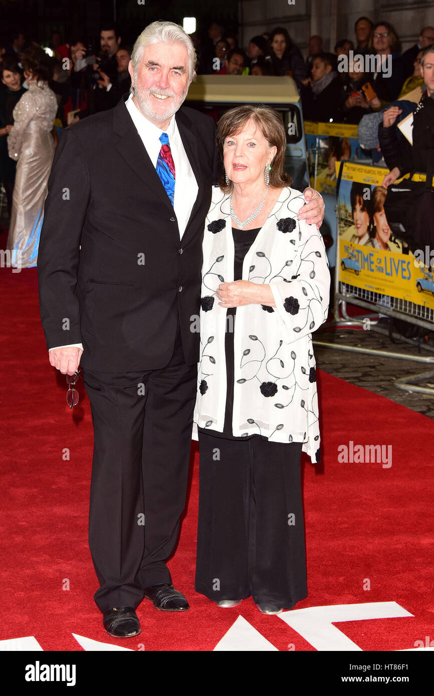 London, UK. 08th Mar, 2017. John Alderton & Pauline Collins attending the World Premiere of THE TIME OFTHEIR LIVES at the Curzon Mayfair London on Wednesday 8th March 2017. Credit: Peter Phillips/Alamy Live News Stock Photo