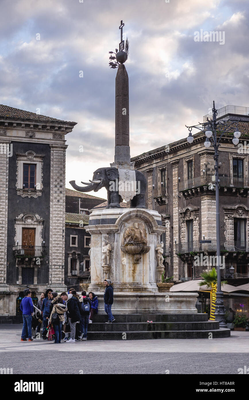 Elephant Fountain Fontana Dell Elefante Also Called U Liotru On 