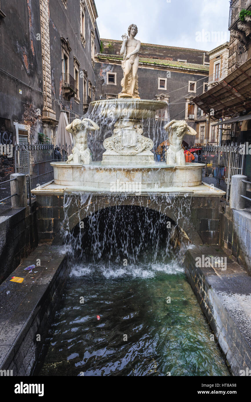 Amenano Fountain (Fontana dell Amenano) next to Cathedral Square