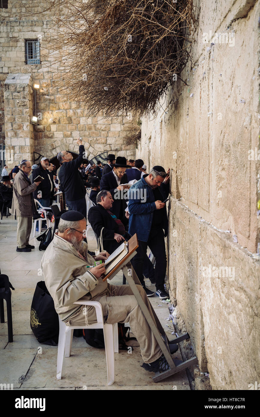 Wailing Wall, Jerusalem, Israel Stock Photo