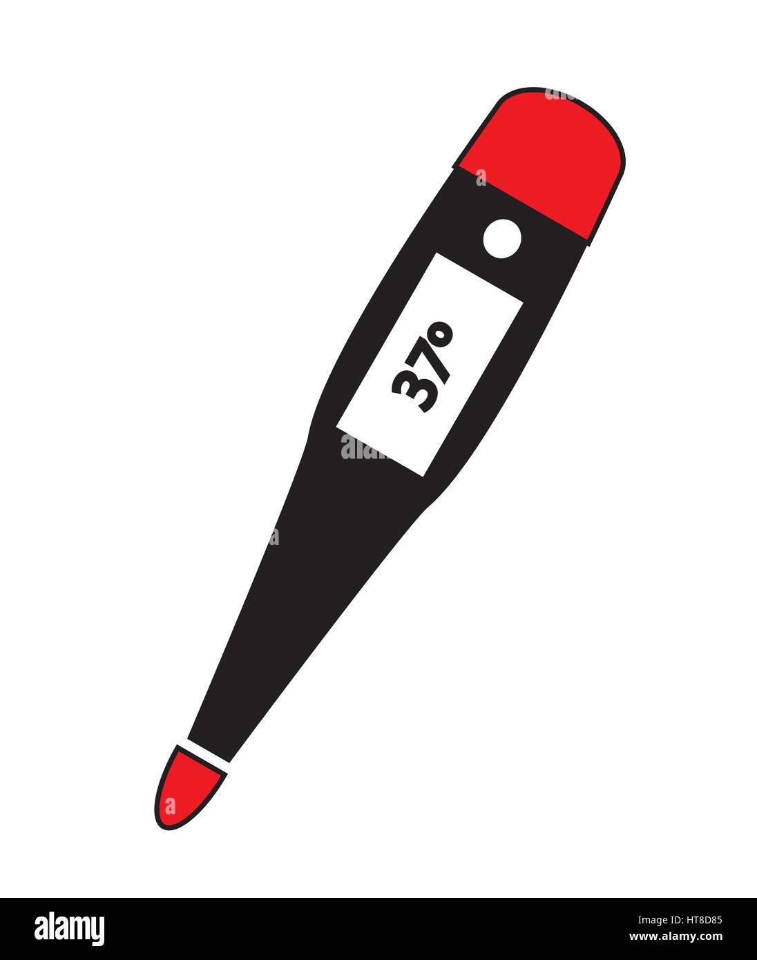 Medical digital thermometer icon vector isolated in white background