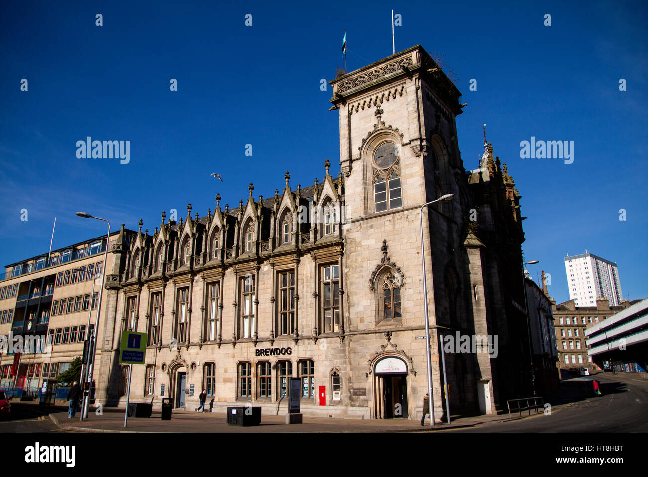 The Chamber of Commerce is a Flemish Neo-Gothic Grade A Listed building situated along Panmure Street in Dundee, UK Stock Photo
