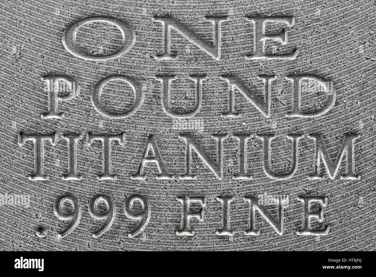 one pound titanium ingot Stock Photo