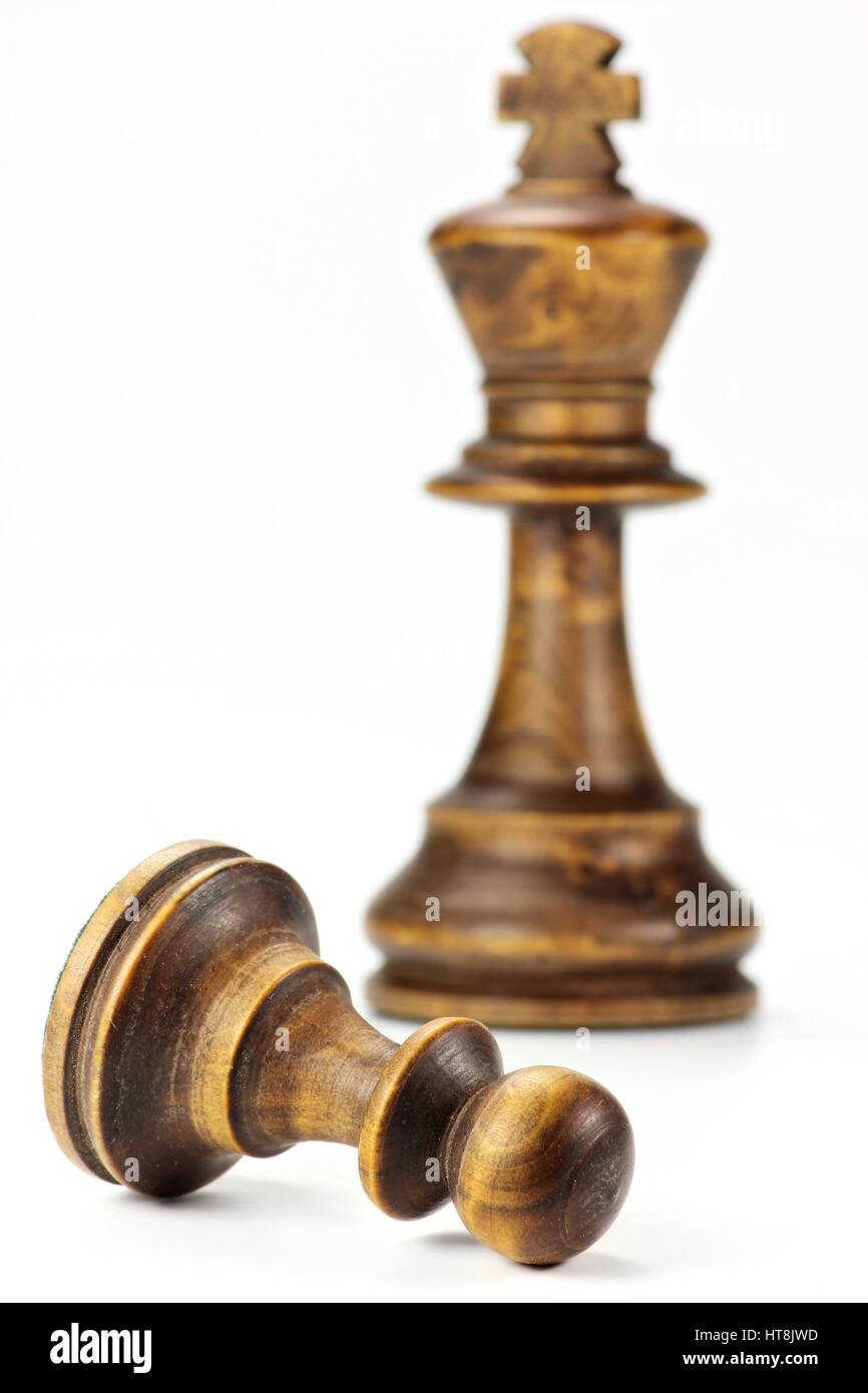 pawn sacrifice isolated on white background Stock Photo