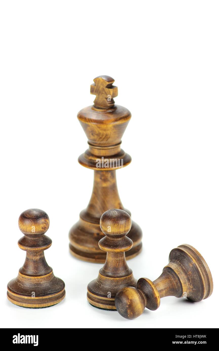 pawn sacrifice isolated on white background Stock Photo