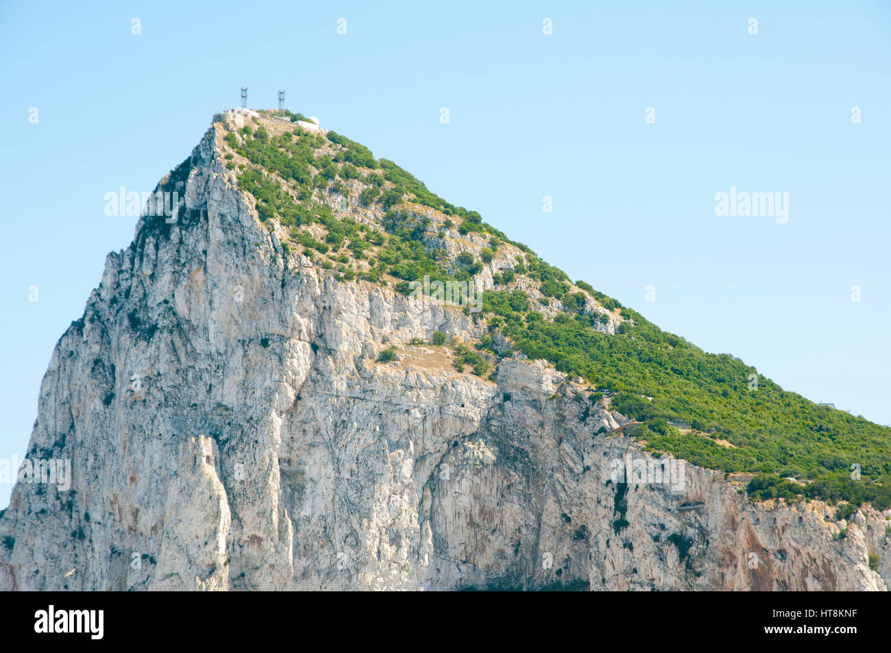 Rock of Gibraltar Western Face Stock Photo