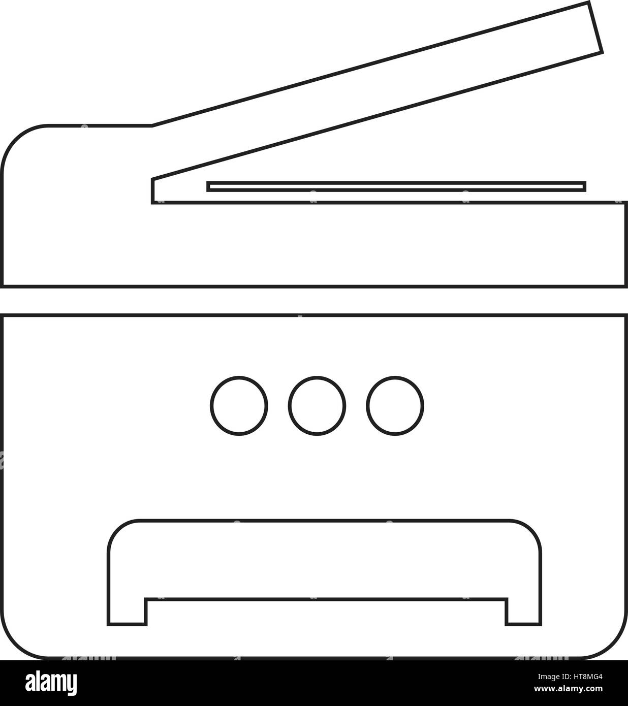 Copy Machine Multifunction printer icon illustration design Stock ...