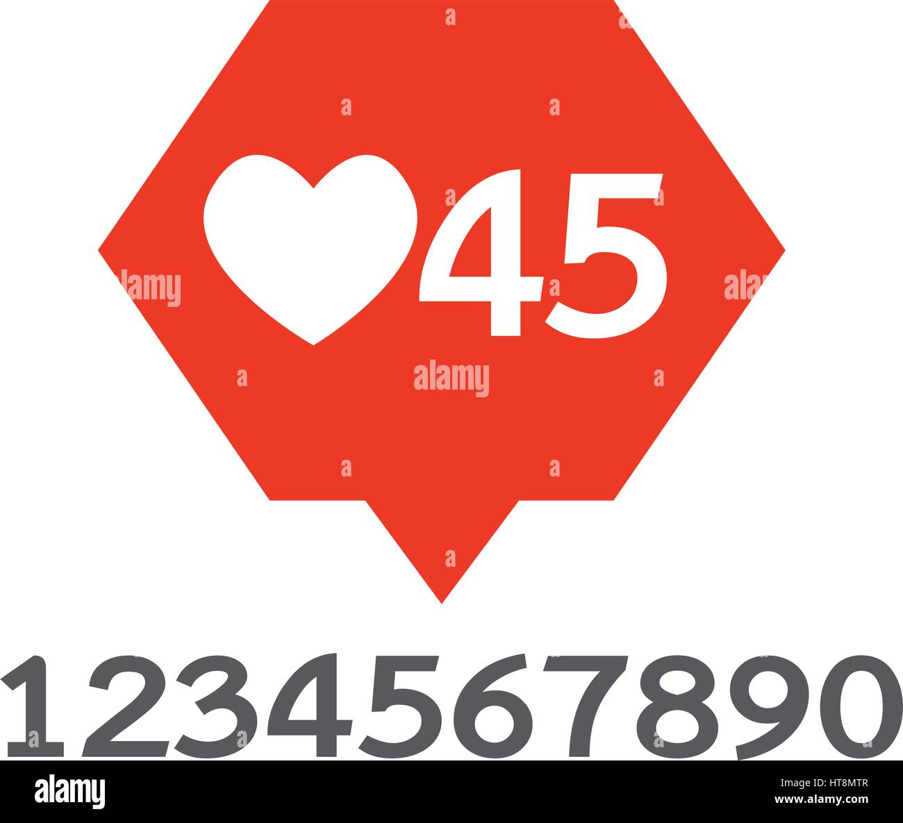 Like Counter Icon illustration design Stock Vector Image & Art - Alamy