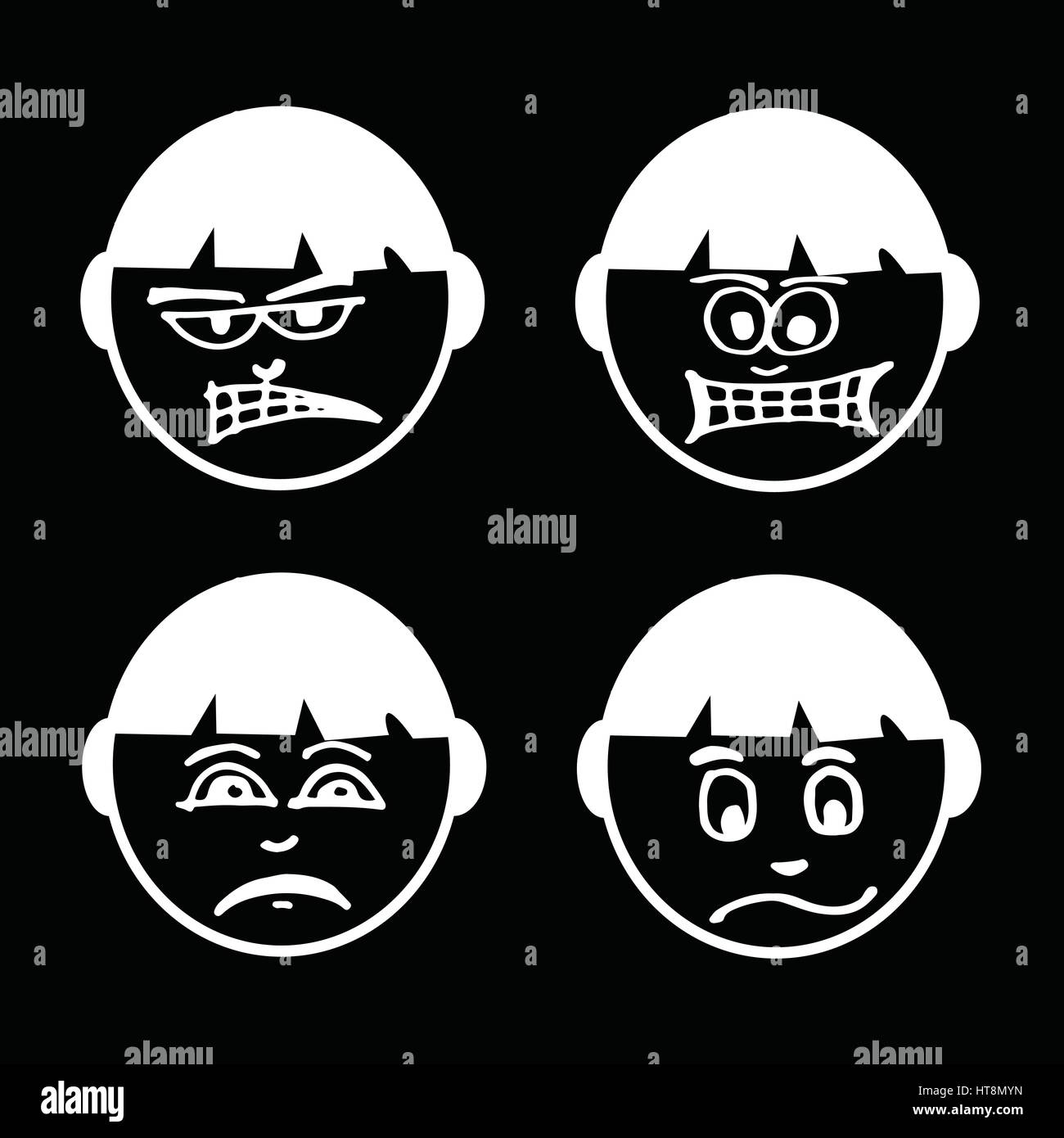 people face emotion icon illustration design Stock Vector Image & Art ...