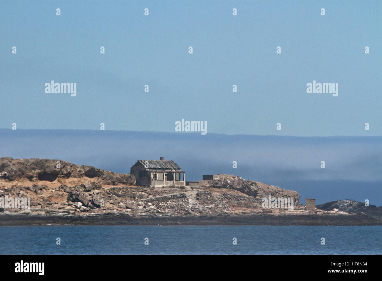 House on Halifax Island,  Diaz Point, Namibia Stock Photo