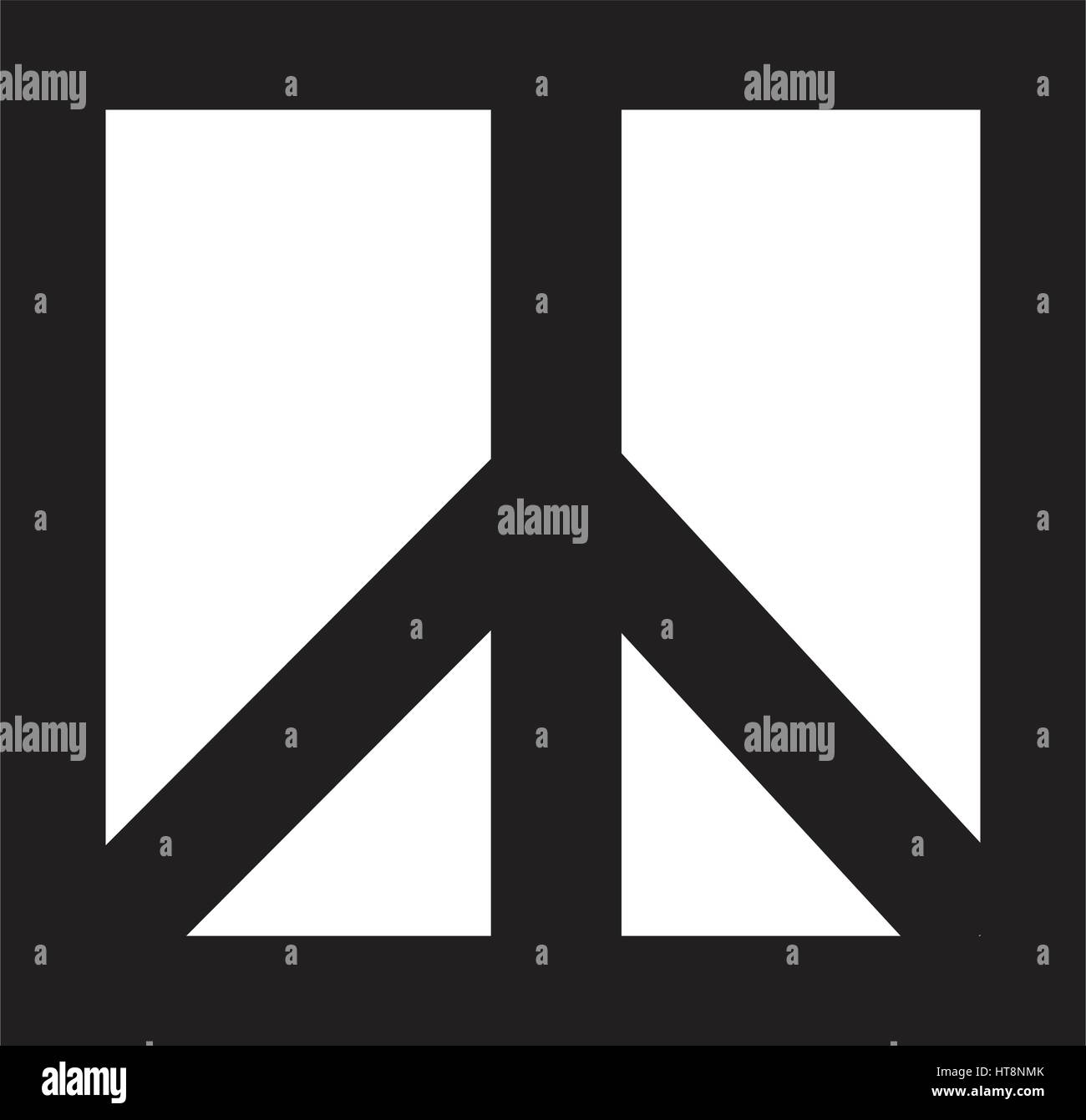 Peace sign silhouette Stock Vector Images - Alamy