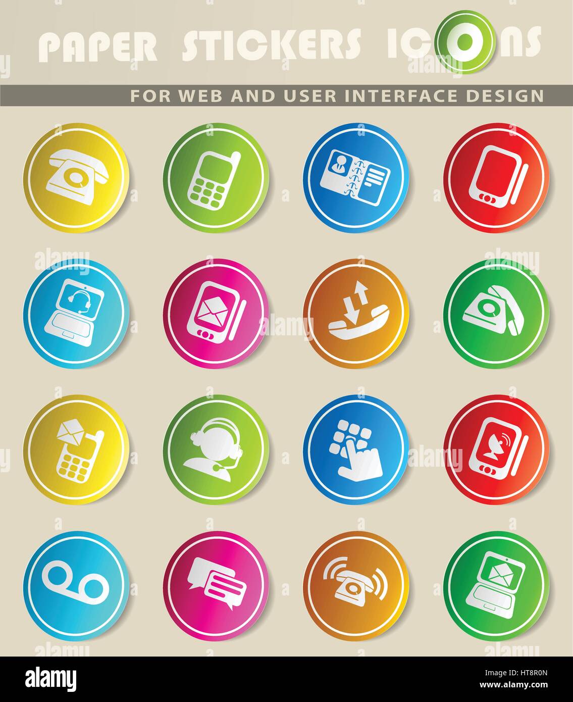 Telephone simply symbols for web and user interface Stock Vector Image ...