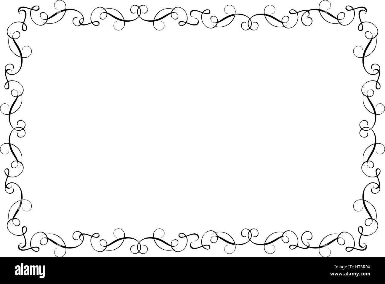 Decorative Frame and Borders Art. Calligraphy lettering Vector