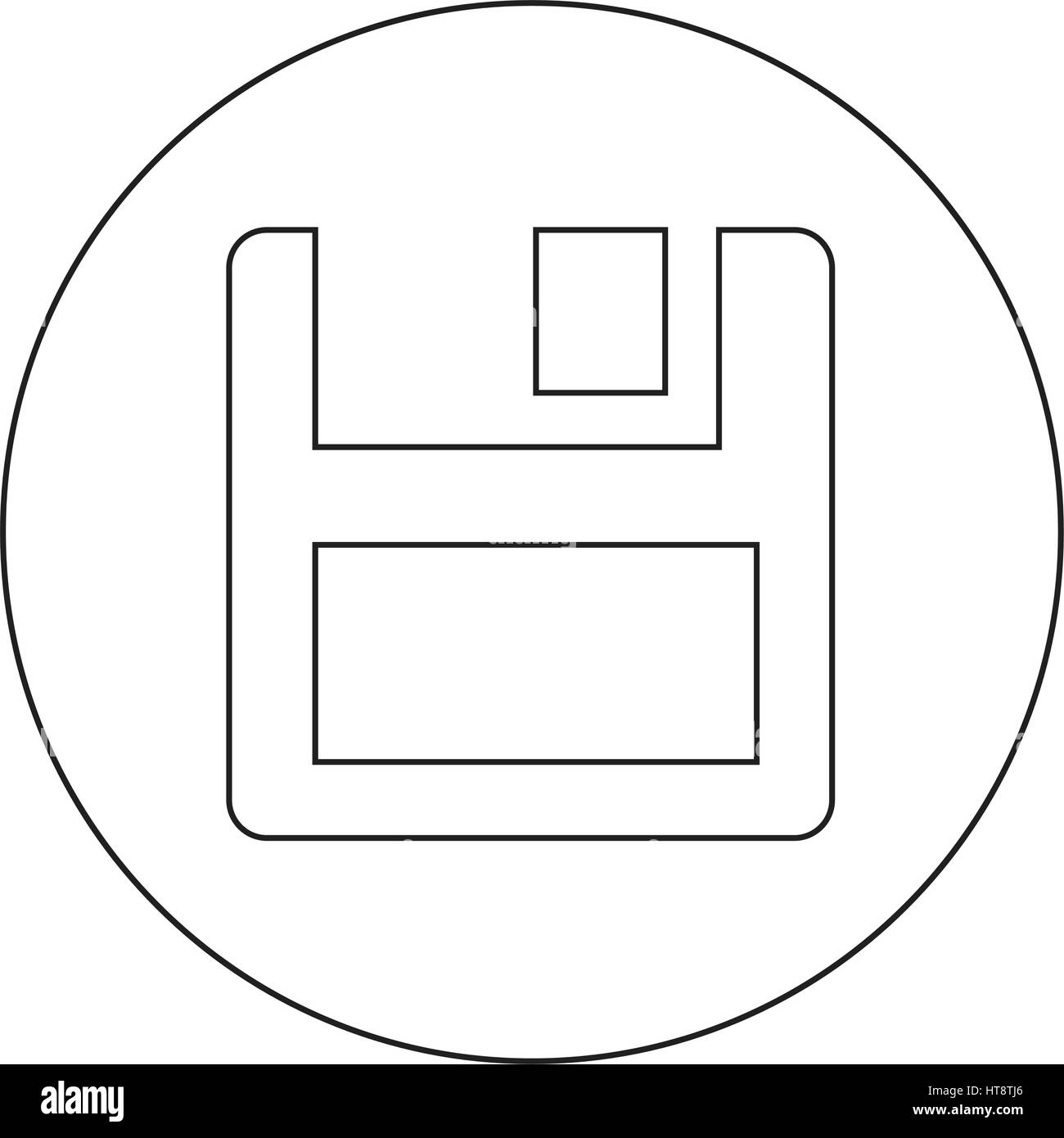 Vector floppy disk illustration Black and White Stock Photos & Images ...
