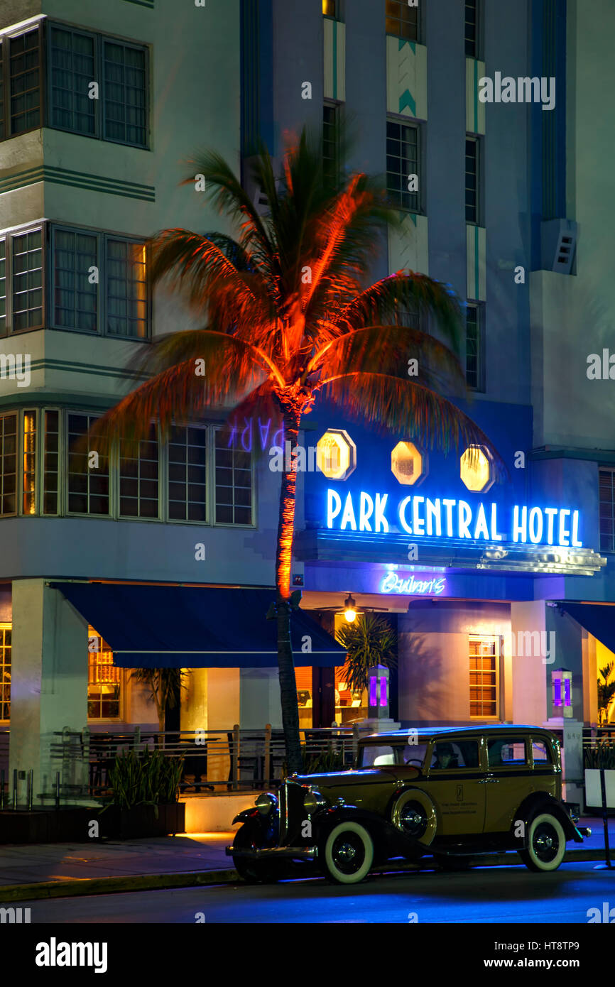 Park Central Hotel, South Beach, Miami Beach, Florida Stock Photo